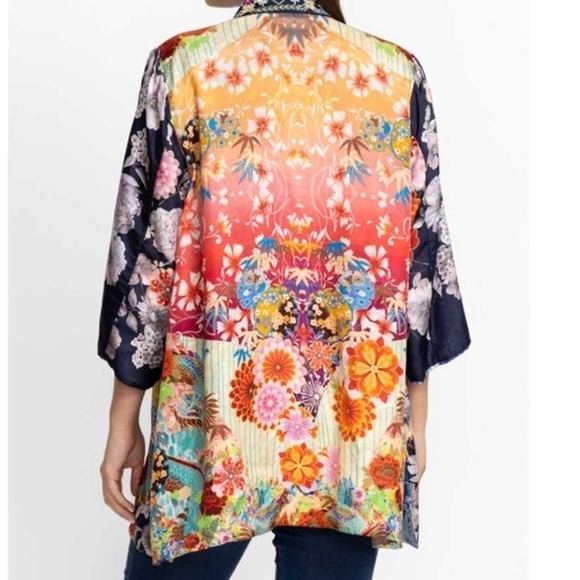 NWT JOHNNY WAS Silk REVERSIBLE Narniay Kimono KIMONO SIZE XL - Picture 12 of 13